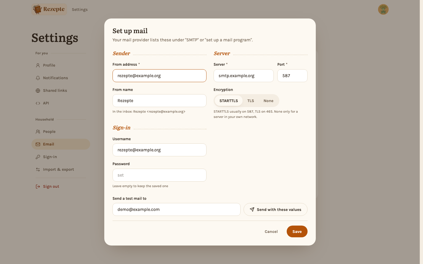 Setting up mail