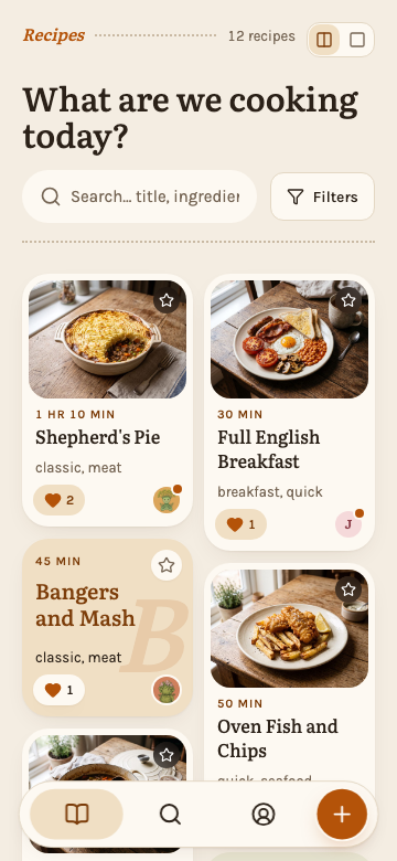 The overview on a phone with the bottom navigation